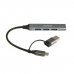 Ewent EW1154 Hub 4 Puertos - 4x USB-A 3.2 Gen1 Hasta 5Gbps - Color Gris