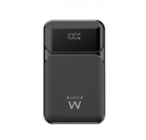 Ewent EW1164 Powerbank 20000mAH 65W PD - USB-A, USB-C - Pantalla LED - Color Negro
