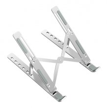 Ewent EW1266 Soporte Plegable de Viaje - Aleacion de Aluminio - Eleva de 5 a 15 cm tu Portatil - Color Plata Ewent EW1266 Soporte Plegable de Viaje - Aleacion de Aluminio - Eleva de 5 a 15 cm tu Portatil - Color Plata