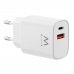 Ewent EW1326 Cargador GaN 30W - 1xUSB-C PD3.0 QC3.0 - 1xUSB-A QC3.0 - Color Blanco