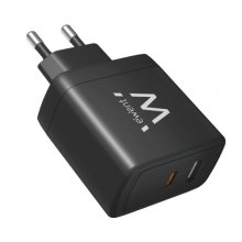Ewent EW1330 Cargador GaN Universal de Pared 65W Ultrarapido - 1x USB-C PD 3.0 & PPS, 1x USB-A QC 3.0 - Color Negro