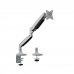 Ewent Soporte de Mesa con Brazo Articulado para Monitor hasta 45" - Giratorio e Inclinable - Gestion de Cables - Peso Maximo 15kg - VESA 100x100 - Abrazadera para Grosor Maximo de 80mm - 134x625x663mm - Color Gris Espacial