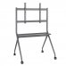 Ewent Soporte de Suelo para TV hasta 86" - Bandeja Auxiliar - Altura Ajustable - Gestion de Cables - VESA Maximo 800x600 - Peso Maximo 120kg - Ruedas para Desplazamiento - 1067x801x1725mm - Color Negro