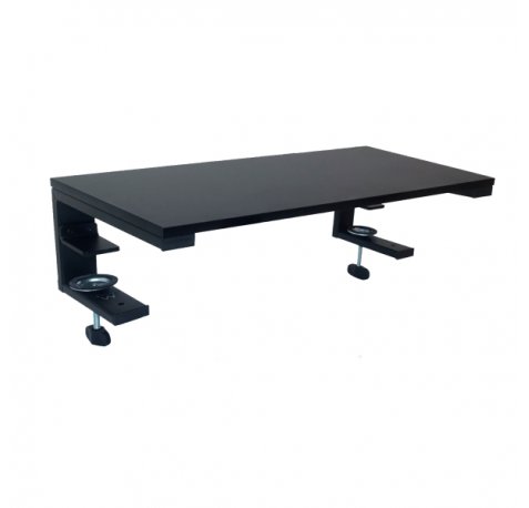 Ewent Soporte Elevador para Monitor - Sujeccion con Abrazadera - Grosor Tablero Maximo 50.8mm - Peso Maximo 20kg - Color Negro
