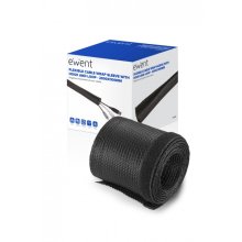 Ewent Manguito Organizador de Cable Polyester - Cierre de Velcro - 2m - 100mm - Color Negro