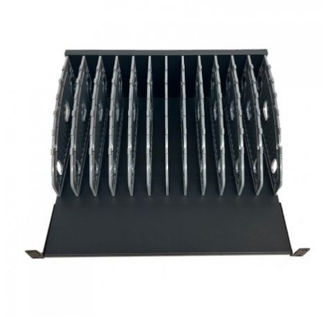 Ewent EW1720 Estante de Carga para Portatiles, Tablets y Smartphones - 12 Ranuras - Compatible con Rack 19"