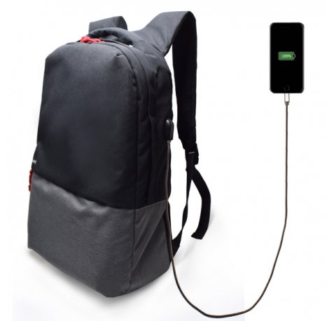 Ewent EW2529 Mochila para Portatil hasta 17" - Puerto de Carga USB - a Prueba de Agua - Color Negro
