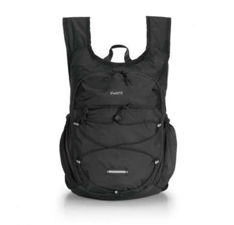 Ewent EW2540 Ultralight Mochila para Portatil hasta 14" - Apta Para Cabina Ryanair - Material Nylon Impermeable - Color Negro