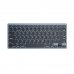 Ewent Teclado de Viaje - Modo Ahorro de Energia - Bluetooth 3.0 - Disposicion Portuguesa QWERTY PT - 2x Bateria AAA (Incluida) - 18 Teclas Multimedia - Color Negro/Gris
