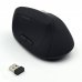 Ewent Raton Inalambrico 2.4hz - Raton Vertical Ergonomico - DPI Seleccionable 800-1200-2400dpi -Bateria Recargable de Litio 400mAh - Color Negro