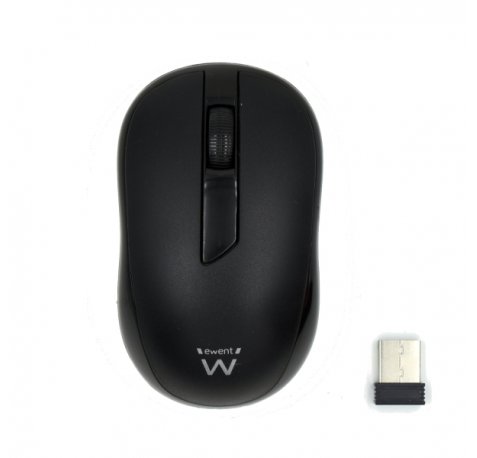 Ewent Raton Inalambrico 2.4hz - Receptor USB-A - 1000dpi - 1 Bateria AA (Incluida) - Color Negro
