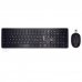 Ewent Pack Teclado + Raton Inalambricos - Receptor USB-A 2.4Hz - 1000dpi - Disposicion Italiana QWERTY IT - Incluye Pilas AA/AAA - Teclas Concavas - Color Negro