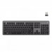 Ewent Teclado Inalambrico - Bateria de Litio Recargable de 300mAh - Disposicion Portuguesa QWERTY PT - Retroiluminacion - Teclas de Bajo Perfil y Silenciosas - Color Negro/Gris
