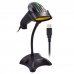 Ewent Lector de Codigos de Barras 2D - USB - Velocidad de Escaneo de 200 Lineas por Segundo - Resistente a Caidas - Color Negro