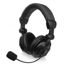 Ewent Auriculares Estereo Cubreorejas - Microfono Integrado - Control de Volumen - Cable de 1.85m - Color Negro