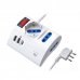 Ewent Regleta con 6 Tomas de Sobremesa - 2 Tomas L + 1 Toma L/F (Schuko) - 2x USB-A - 1x USB-C - Enchufe Italiano Plano en Angulo - Interruptor On/Off - Cable de 1.5m - Color Blanco