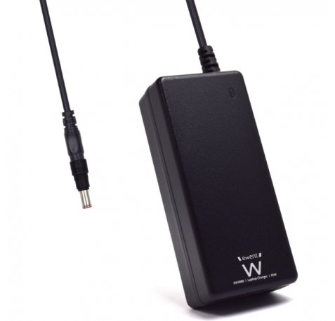 Ewent Cargador Especifico para Portatiles Sony, Fujitsu - 65W de Potencia - Clavija 6x4.3mm - Longitud de Cable Total de 2.7m (1.5+1.2m) - Proteccion Electrica - Color Negro