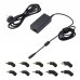 Ewent Cargador Universal para Portatil de 65W - 10 Clavijas Intercambiables - Automatico - Gestion Inteligente de Corriente - Color Negro