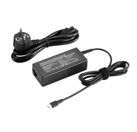 Ewent Cargador para Portatil USB Tipo C - Power Maxima Entregada 65W - Longitud Cable 300 cm - Color Negro
