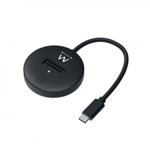 Ewent Estacion de Docking para SSD M.2 NVME - Soporte UASP y TRIM - Cable de 50cm - Color Negro