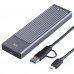 Ewent Caja Externa USB 3.2 USB-C - SSD, Cable USB C-C y USB C-A - Color Negro