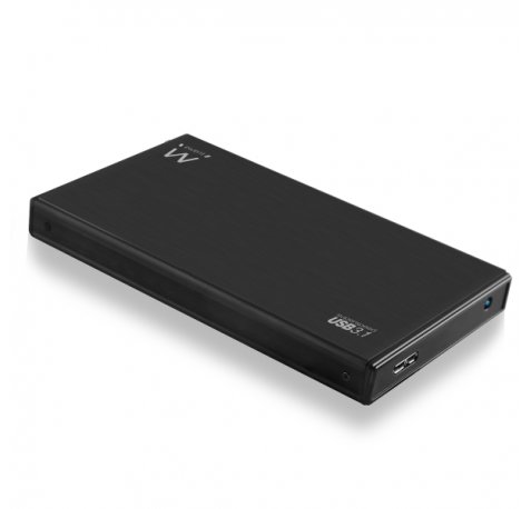 Ewent Carcasa Externa para HDD/SSD de 2.5" SATA - USB 3.2 Gen1 - Aluminio - Cable de 60cm - Indicador LED - Color Negro