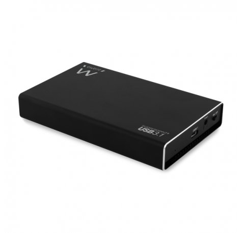 Ewent Carcasa Externa para HDD/SSD - USB-C 3.2 Gen2 - Aluminio - SSD/HDD de 2.5" - Color Negro