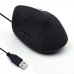 Ewent Raton Ergonomico Vertical USB 1800dpi - 5 Botones - Uso Diestro - Cable de 1.23m - Color Negro
