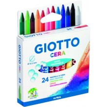 Giotto Pack de 24 Lapices de Cera - Extraresistentes - Facil de Sacar Punta - No Mancha