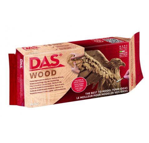 Das Wood Pasta de Madera para Modelar Que Endurece al Aire - 350g - Color Marron