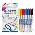 Giotto Turbo Glitter Pack de 8 Rotuladores - Punta Fina 2.8mm - Tinta al Agua - Lavable - Colores Surtidos