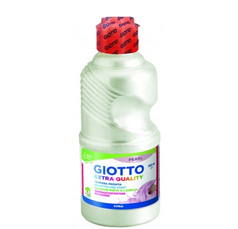 Giotto Extra Quality Pearl Tempera - 250ml - Lispa para el Uso - Botella Bio Pet - Color Blanco