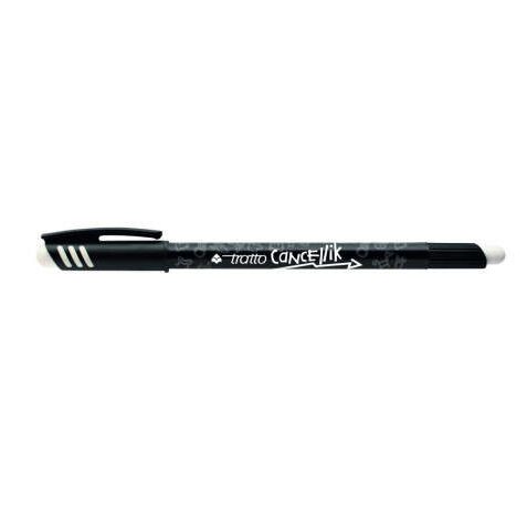 Tratto Cancellik Boligrafo de Bola - Tinta Borrable - Trazo 0.4mm - Doble Goma - Color Negro (12 uds)