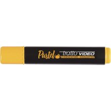 Tratto Video Pastel Marcador Fluorescente - Punta Biselada - Tinta al Agua - Secado Rapido - Color Naranja Mandarina (12 uds)