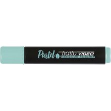 Tratto Video Pastel Marcador Fluorescente - Punta Biselada - Tinta al Agua - Secado Rapido - Color Verde Menta (12 uds)