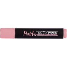 Tratto Video Pastel Marcador Fluorescente - Punta Biselada - Tinta al Agua - Secado Rapido - Color Rosa Pomelo (12 uds)
