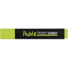 Tratto Video Pastel Marcador Fluorescente - Punta Biselada - Tinta al Agua - Secado Rapido - Color Verde Aguacate (12 uds)
