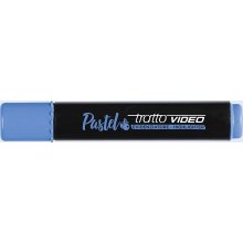 Tratto Video Pastel Marcador Fluorescente - Punta Biselada - Tinta al Agua - Secado Rapido - Color Azul Arandano (12 uds)
