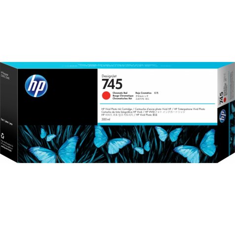 HP F9K06A Rojo Cromatico Cartucho de Tinta Original - 745