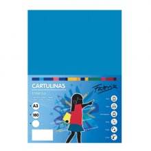 Fabrisa Pack de 25 Cartulinas 180 g/m² - Tamaño A3 - Color Azul Medio