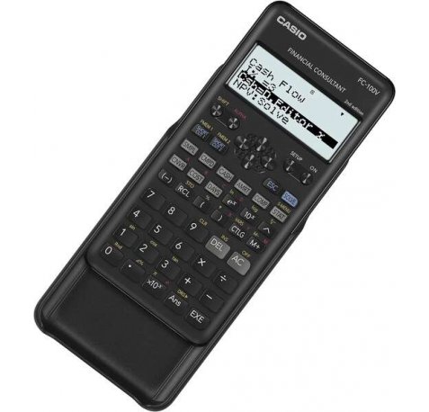 Casio FC-100V-2 Calculadora Financiera - Pantalla de 4 Lineas - Visualizacion de Varios Parametros al mismo Tiempo - Teclas de Acceso Directo - Alimentacion con Pilas