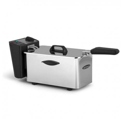 Orbegozo FDR 25 Freidora Profesional Compacta - Capacidad 2.5L - Acero Inoxidable Duradero - Termostato Regulable - Potencia 2000W - Control Total de Coccion