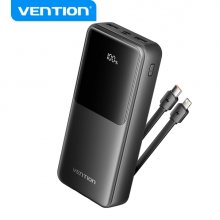 Vention Power Bank 20.000mAh - Multiples Interfaces - Alta Capacidad de Carga - Salida Total 3A - Color Negro