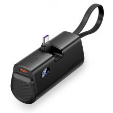 Vention PowerBank 4800mAh - USB-C - Carga Rapida 22.5W - Conector Plegable - Color Negro