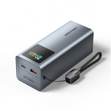 Vention Powerbank de 20000mAh - Potencia de Salida hasta 100W - Power Delivery - USB-A - USB-C - Pantalla TFT - Tecnologia PPS y UFCS - Color Gris