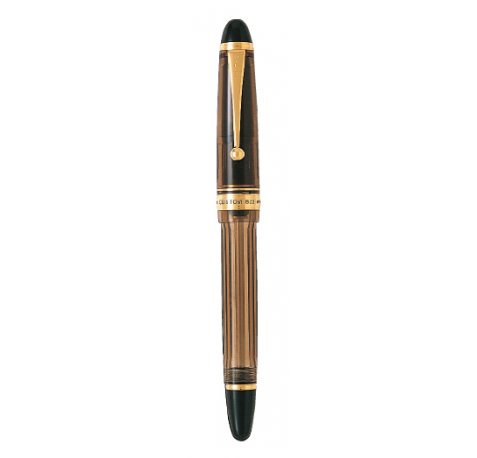 Pilot Custom 823 M Pluma Estilografica - Plumin de Oro de 14K - Cuerpo Ambar Transparente - En Estuche de Regalo Individual con un Tintero Pilot