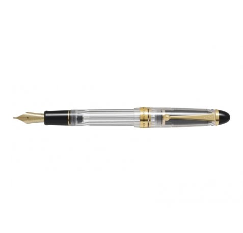 Pilot Custom 823 F Pluma Estilografica - Plumin de Oro de 14K - Cuerpo Transparente - En Estuche de Regalo Individual con un Tintero Pilot