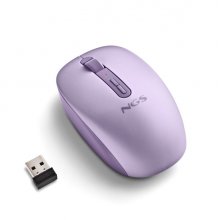 NGS Fog Dual Raton Inalambrico 1600 dpi - Bluetooth 5.2 y 2.4 GHz - 3 Botones - Silencioso - Color Purpura