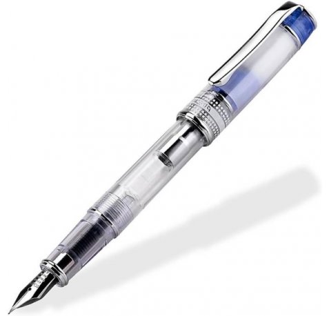 Pilot Prera Pluma Estilografica - Cuerpo Transparente - Incluye Convertidor y Cartucho de Tinta - Color Azul
