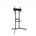 Tooq Kefren Soporte de Suelo con Ruedas para Pantallas 37" a 70" - Altura Ajustable - Bloqueo de Ruedas - Estante - Gestion de Cables - Peso Max 70kg - VESA Max 600X400mm - Color Negro